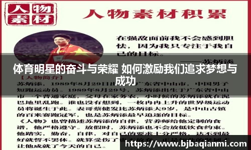 体育明星的奋斗与荣耀 如何激励我们追求梦想与成功