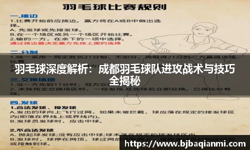 羽毛球深度解析：成都羽毛球队进攻战术与技巧全揭秘