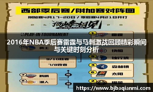 2016年NBA季后赛雷霆与马刺激战回顾精彩瞬间与关键时刻分析