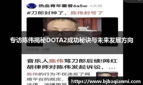 专访陈伟揭秘DOTA2成功秘诀与未来发展方向