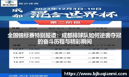 全国锦标赛特别报道：成都排球队如何逆袭夺冠的奋斗历程与精彩瞬间